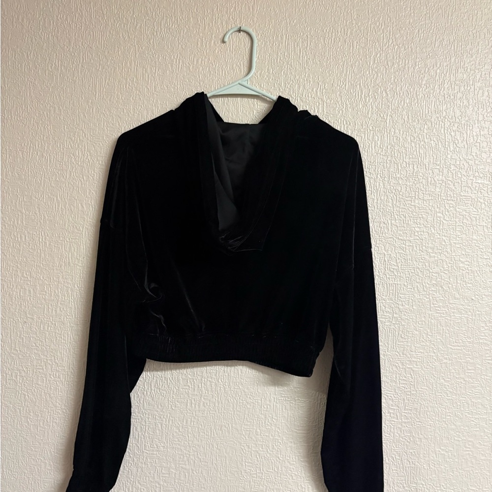 H&M Black Velvet Divided Hoodie - Picture 2 of 3